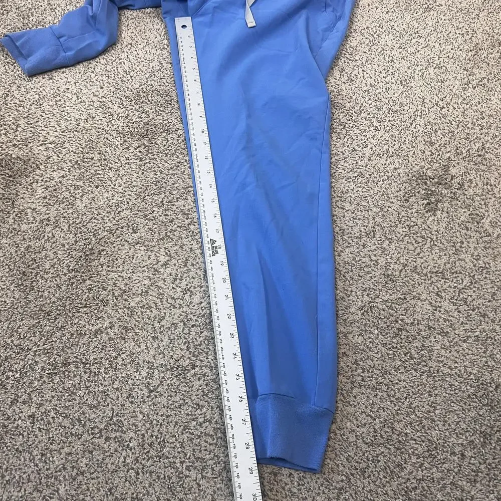 (2) FIGS Womens M Ceil Blue Zamora Jogger Scrub Drawstring Medical Field Bottoms